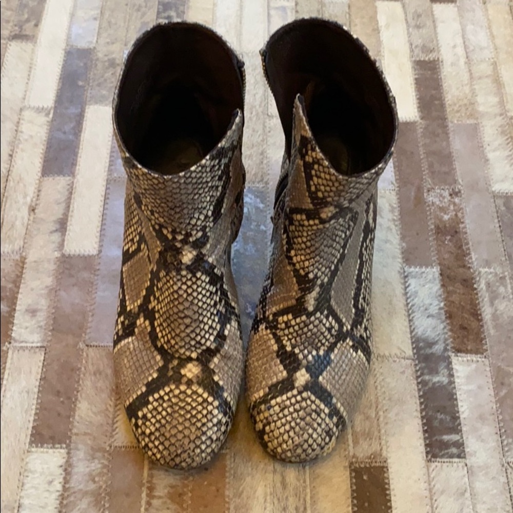 J. Crew Leather Snakeskin Boots